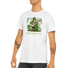 Load image into Gallery viewer, St Patrick Playing Guitar T-shirt - Urban Celt