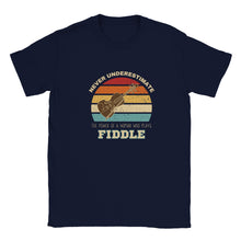 Load image into Gallery viewer, Never Underestimate the Power of a Woman who Plays Fiddle Tee - Urban Celt