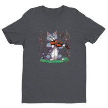 Load image into Gallery viewer, Musical Cat Playing Fiddle T-shirt - Urban Celt