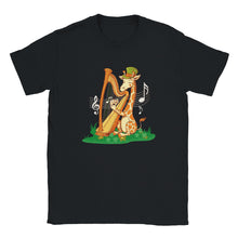 Load image into Gallery viewer, Giraffe Playing Harp Unisex T-shirt - Urban Celt