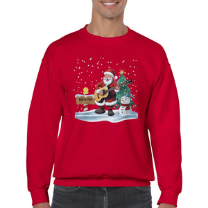 Santa Playing Guitar Sweatshirt