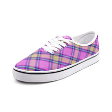 Load image into Gallery viewer, Pink Tartan Plaid Canvas Loafer Shoes - Urban Celt