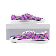 Load image into Gallery viewer, Pink Tartan Plaid Canvas Loafer Shoes - Urban Celt