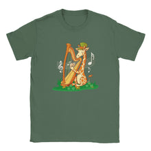 Load image into Gallery viewer, Giraffe Playing Harp Unisex T-shirt - Urban Celt