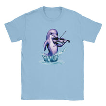 Load image into Gallery viewer, Dolphin Playing The Fiddle Unisex T-shirt - Urban Celt