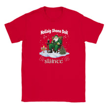 Load image into Gallery viewer, Sláinte Irish Merry Christmas T-shirt - Urban Celt