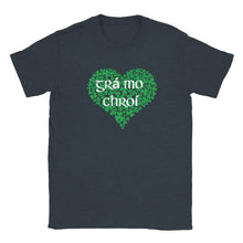 Load image into Gallery viewer, Grá Mo Chroí, Love of My Heart T-shirt - Urban Celt