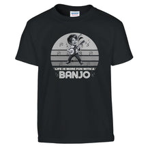 Load image into Gallery viewer, Life Is More Fun Banjo Boy Kids T-shirt - Urban Celt