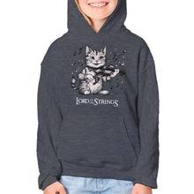 Load image into Gallery viewer, Lord of the Strings Cat Fiddle Kids Hoodie
