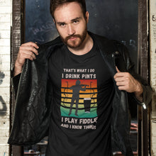 Load image into Gallery viewer, Fiddle and Pints Crewneck T-shirt - Urban Celt