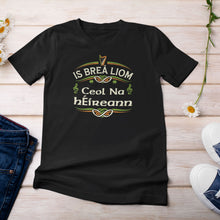 Load image into Gallery viewer, Is breá liom ceol na hÉireann T-shirt