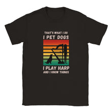 Load image into Gallery viewer, I Pet Dogs & Play Harp T-shirt for Her - Urban Celt