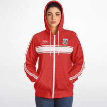 Load image into Gallery viewer, Cork 1916 Red-White Microfleece Ziphoodie