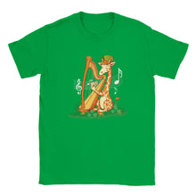 Load image into Gallery viewer, Giraffe Playing Harp Unisex T-shirt - Urban Celt