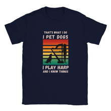 Load image into Gallery viewer, I Pet Dogs & Play Harp T-shirt for Her - Urban Celt