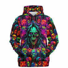 Load image into Gallery viewer, Trippy Cyberpunk Skulls Hoodie - Urban Celt