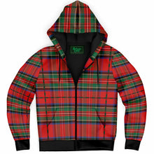 Load image into Gallery viewer, Red Green Tartan Microfleece Zip Hoodie - Urban Celt