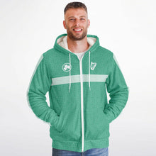 Load image into Gallery viewer, Harp & Shamrock Fleece Lined Ziphoodie