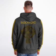 Load image into Gallery viewer, Saoirse Celtic Cross Microfleece Ziphoodie - Urban Celt