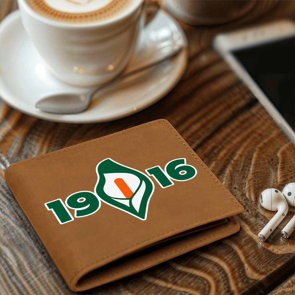 1916 Easter Lily Leather Wallet