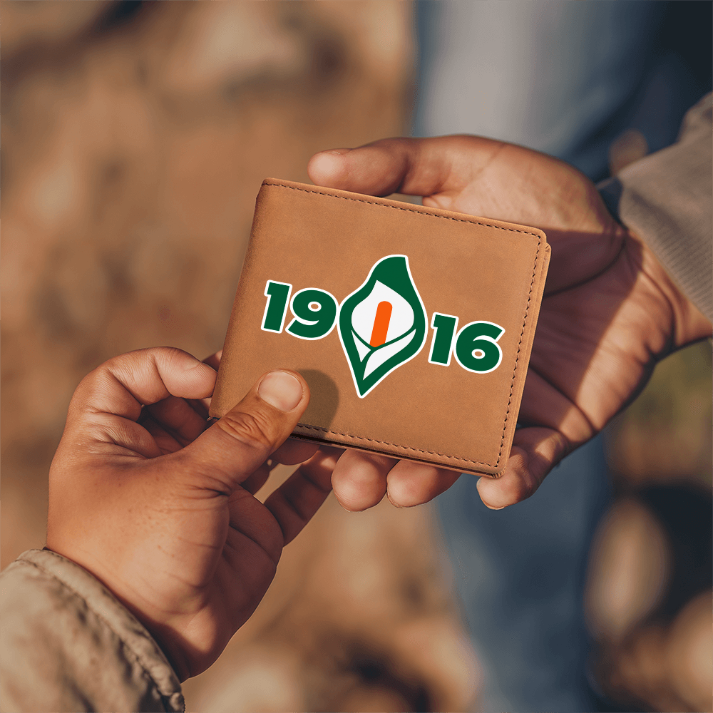 1916 Easter Lily Leather Wallet