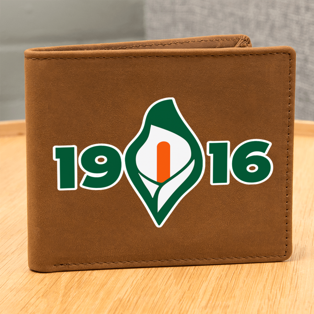 1916 Easter Lily Leather Wallet