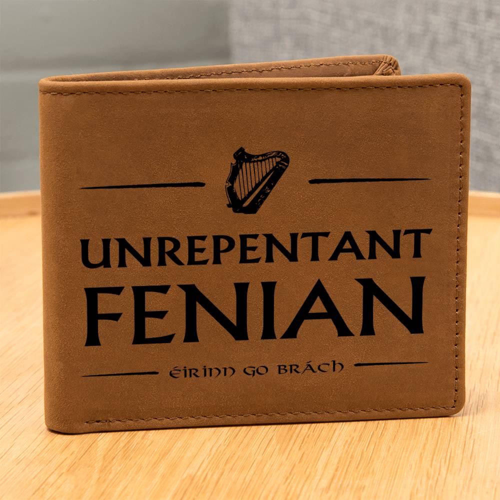 Unrepentant Fenian Leather Wallet - Urban Celt