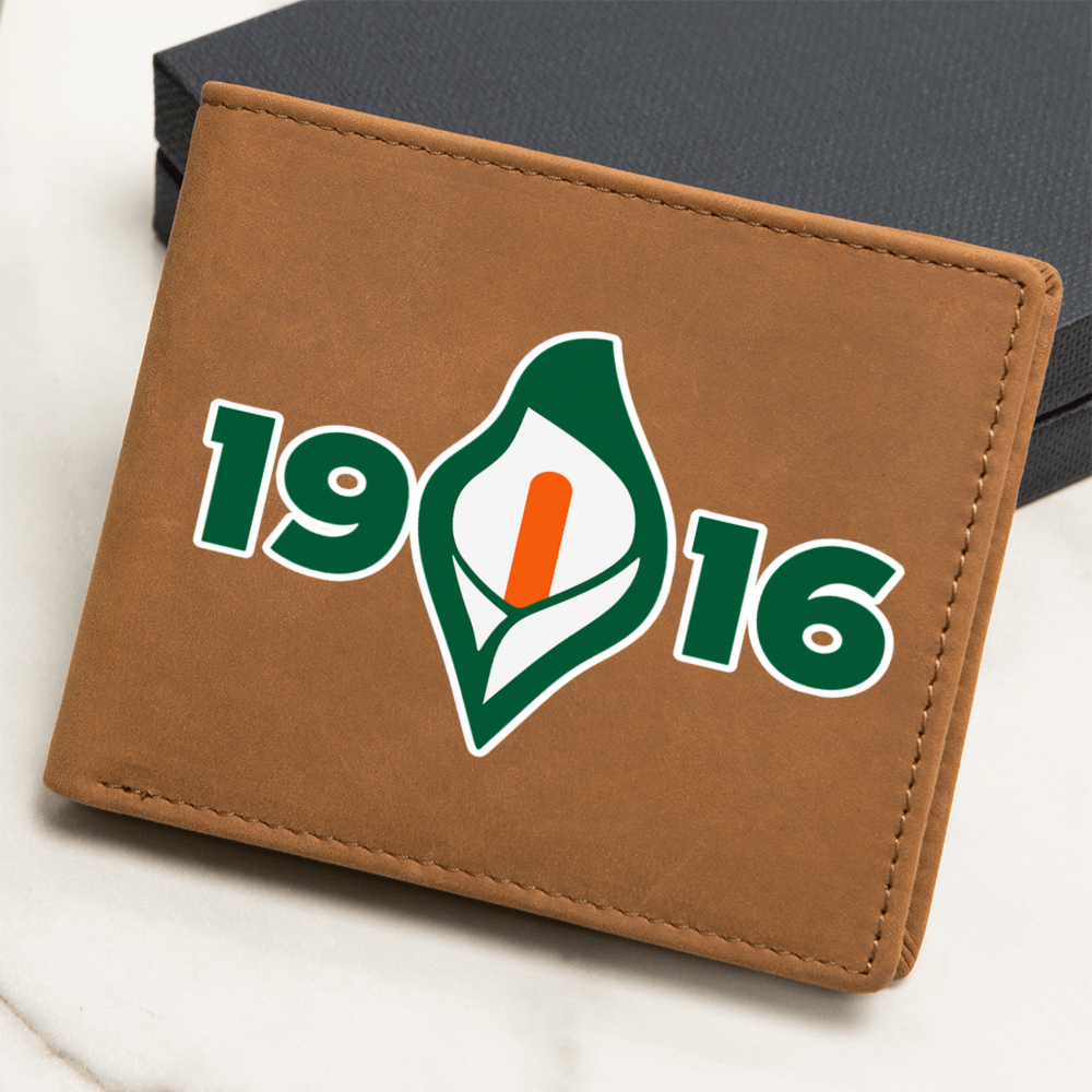 1916 Easter Lily Leather Wallet