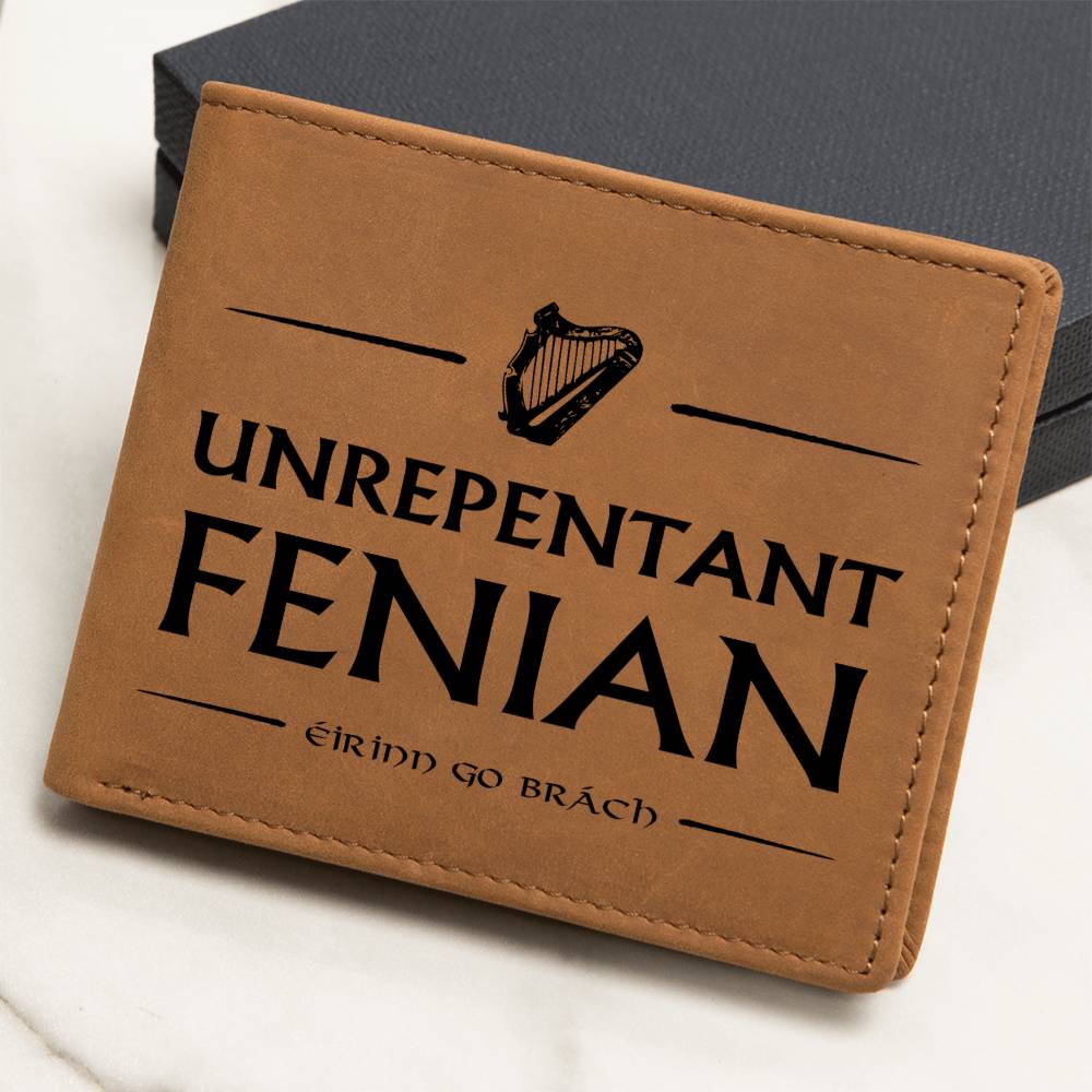 Unrepentant Fenian Leather Wallet - Urban Celt