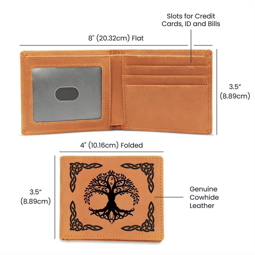 Celtic Tree of Life Leather Wallet - Urban Celt