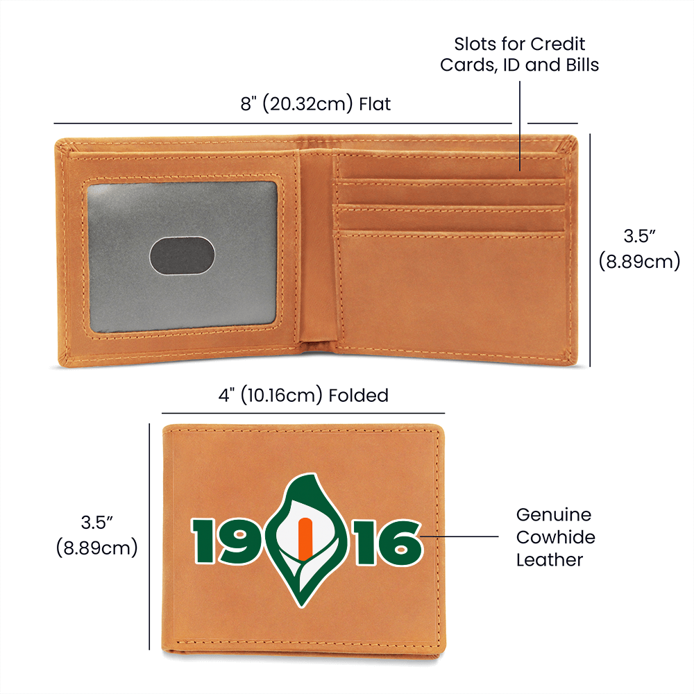 1916 Easter Lily Leather Wallet