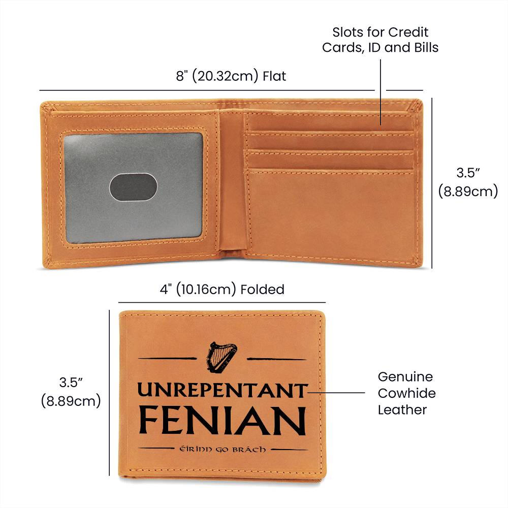 Unrepentant Fenian Leather Wallet - Urban Celt