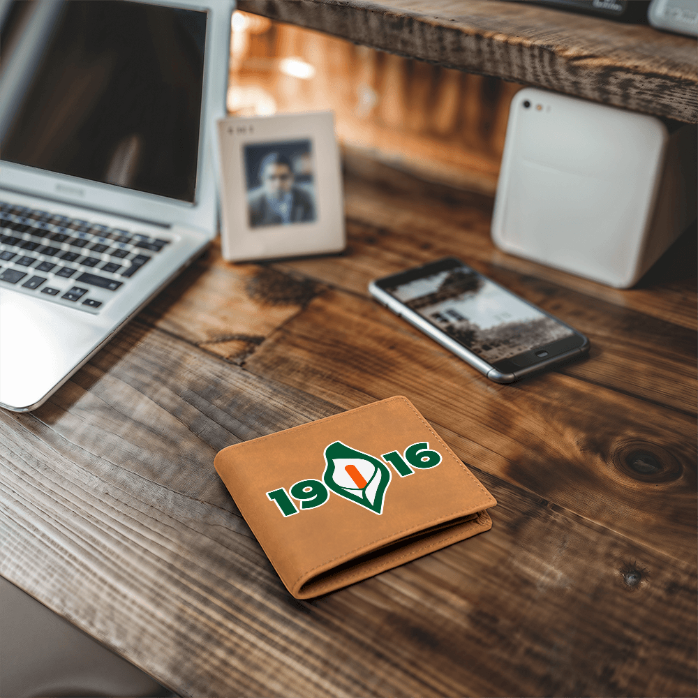 1916 Easter Lily Leather Wallet