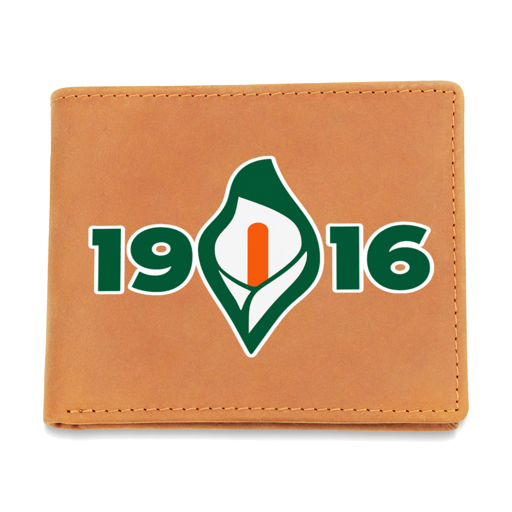 1916 Easter Lily Leather Wallet