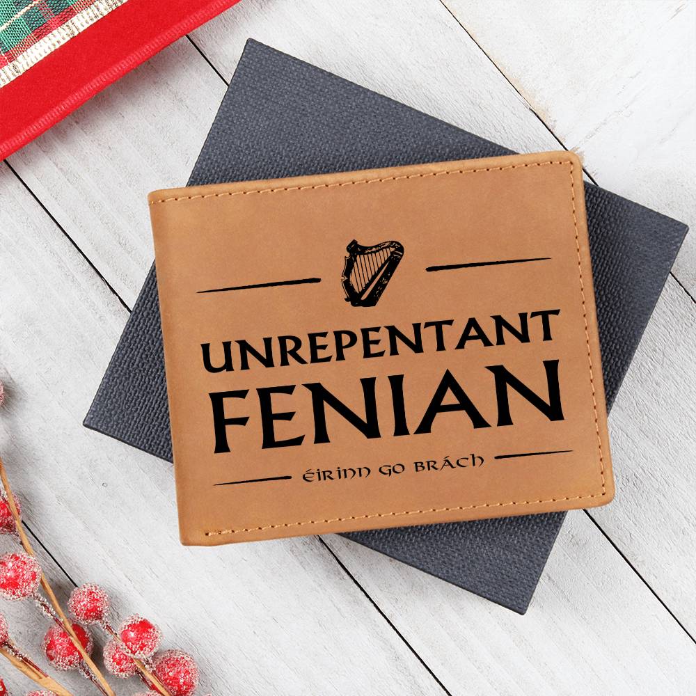 Unrepentant Fenian Leather Wallet - Urban Celt