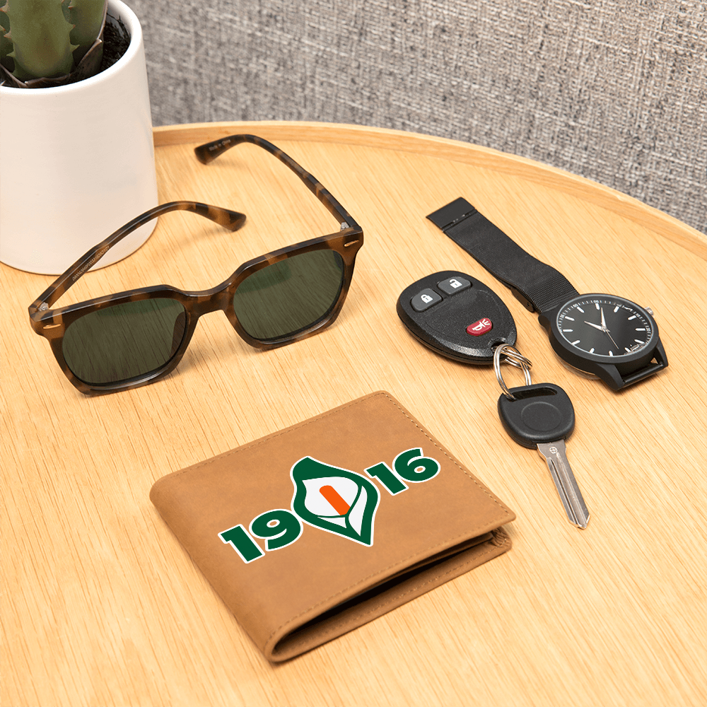 1916 Easter Lily Leather Wallet