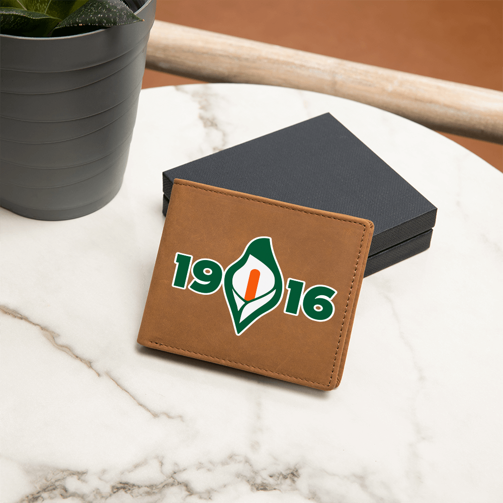 1916 Easter Lily Leather Wallet