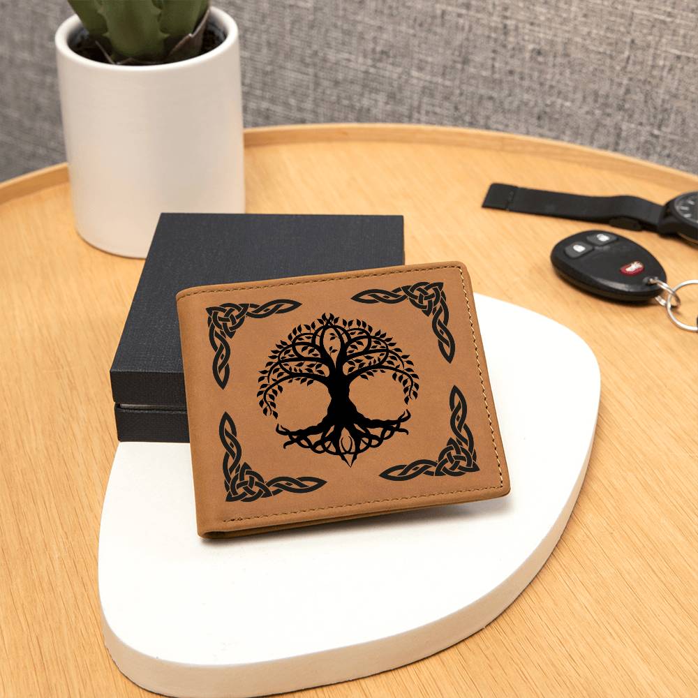 Celtic Tree of Life Leather Wallet - Urban Celt
