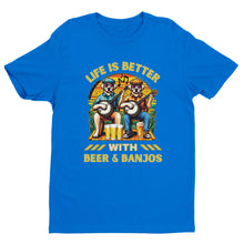 Load image into Gallery viewer, Life is Better with Beer & Banjos T-shirt - Urban Celt