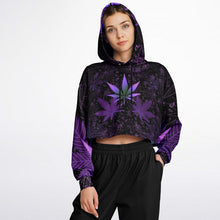Load image into Gallery viewer, Purple Weed Dance Crop Hoodie - Urban Celt