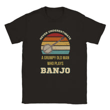 Load image into Gallery viewer, Grumpy Old Man Banjo T-shirt - Urban Celt