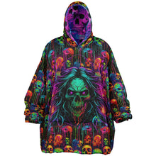 Load image into Gallery viewer, Cyber Punk Skulls 2 in 1 Reversible Snug Hoodie - Urban Celt