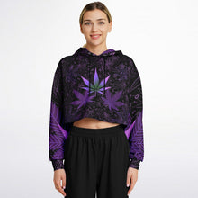Load image into Gallery viewer, Purple Weed Dance Crop Hoodie - Urban Celt