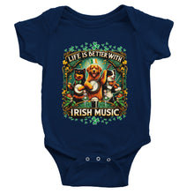 Load image into Gallery viewer, Life is Better with Irish Music Baby Bodysuit - Urban Celt