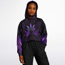 Load image into Gallery viewer, Purple Weed Dance Crop Hoodie - Urban Celt