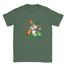 Load image into Gallery viewer, Musical Cat Playing Harp T-shirt - Urban Celt