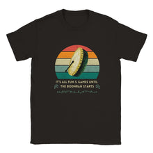 Load image into Gallery viewer, Sarcastic Fun & Games Bodhran T-shirt - Urban Celt