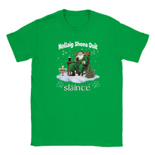 Load image into Gallery viewer, Sláinte Irish Merry Christmas T-shirt - Urban Celt