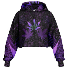 Load image into Gallery viewer, Purple Weed Dance Crop Hoodie - Urban Celt