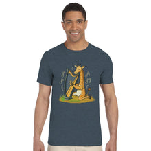 Load image into Gallery viewer, Cute Giraffe Playing Harp T-shirt - Urban Celt